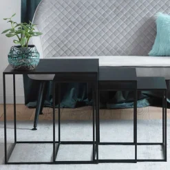 Schwarze Beistelltische Sofa Secionas