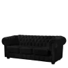Schwarze Chesterfieldcouch Vinzenzo