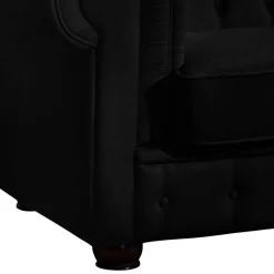 Schwarze Chesterfieldcouch Vinzenzo
