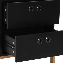 Schwarze Schubladenkommode Abelynta