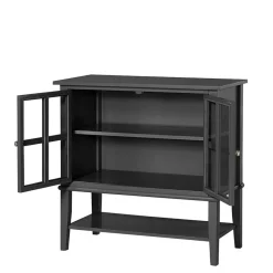 Schwarze Vitrine Jainano