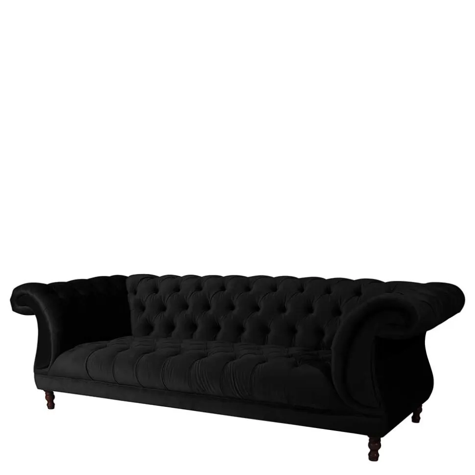 Schwarze Wohnzimmercouch Burgossi