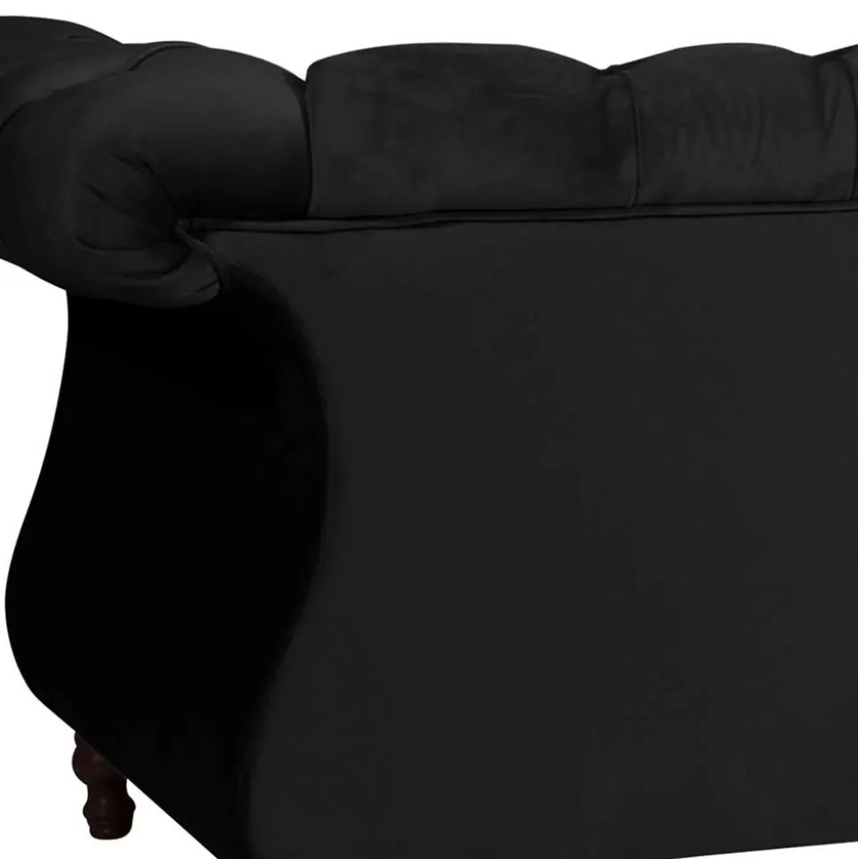 Schwarze Wohnzimmercouch Burgossi