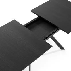 Schwarzer Ausziehtisch Damados