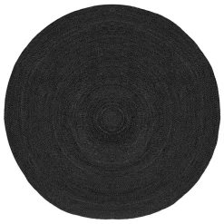 Schwarzer Jute Teppich Deway
