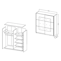 Schwebetürenkleiderschrank Jannik
