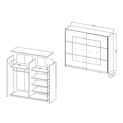 Schwebetürenschrank Jannik