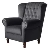 Sessel Anthrazit Samt Kean