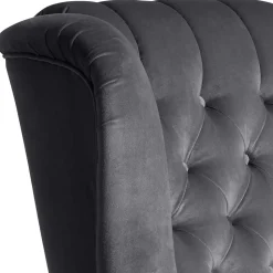 Sessel Anthrazit Samt Kean