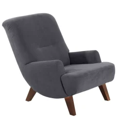 Sessel Anthrazit Velours Matrona