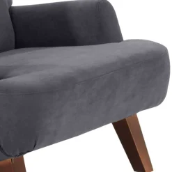 Sessel Anthrazit Velours Matrona