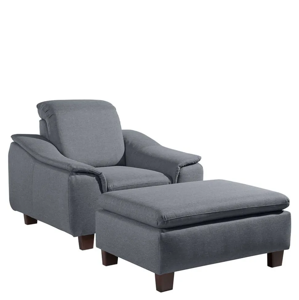 Sessel Jeansblau Stoff Rocket