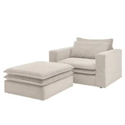 Sessel mit Fußhocker Edance