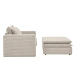 Sessel mit Fußhocker Edance