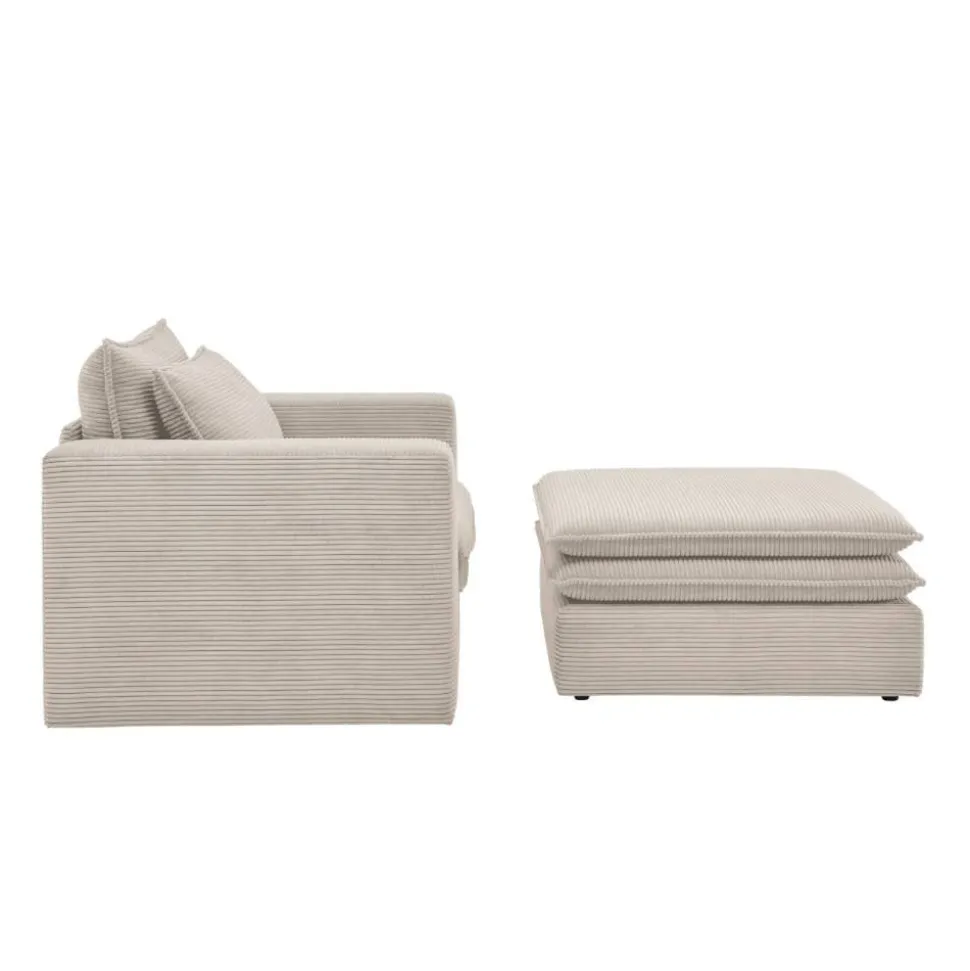 Sessel mit Fußhocker Edance