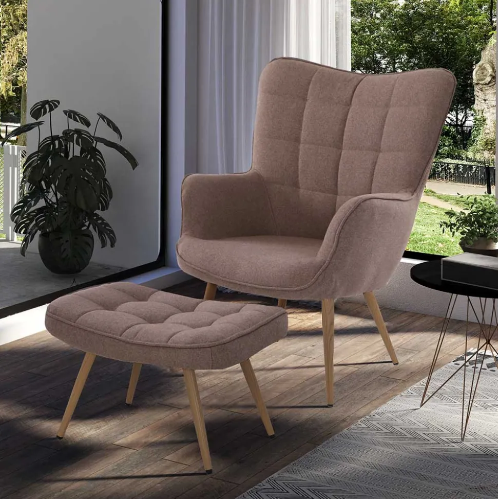 Sessel mit Hocker Nofre