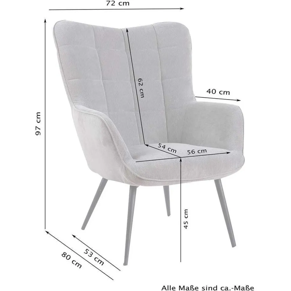 Sessel mit Hocker Nofre