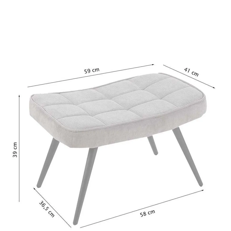 Sessel mit Hocker Nofre