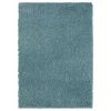 Shaggy Teppich Hellblau Wakono