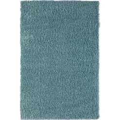 Shaggy Teppich Hellblau Wakono