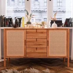 Sideboard mit Rattan Türen Artjes
