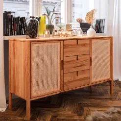 Sideboard mit Rattan Türen Artjes