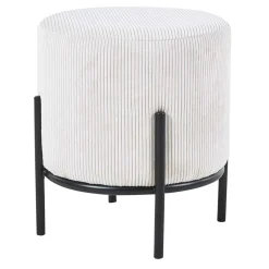 Sitzhocker Beige Cord Rozenna