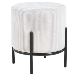 Sitzhocker Beige Cord Rozenna