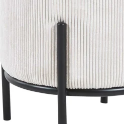 Sitzhocker Beige Cord Rozenna