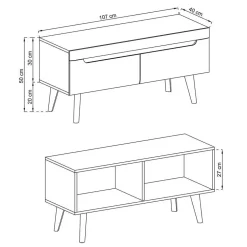 Skandi Design Wohnwand Tomya