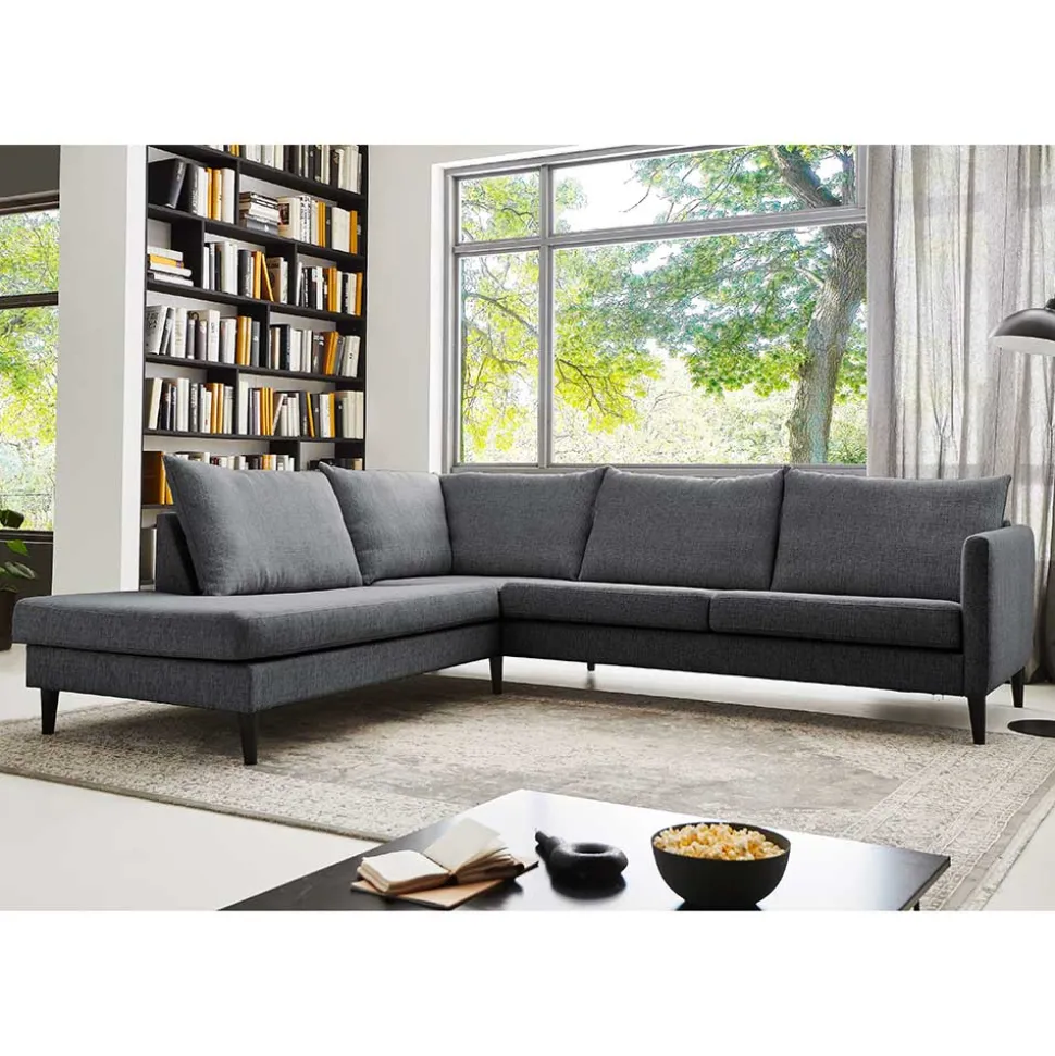 Skandi Ecksofa Anthrazit Sanctos