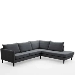 Skandi Ecksofa Anthrazit Sanctos