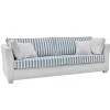 Sofa blau weiß gestreift Nalyva