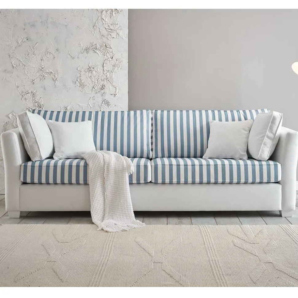 Sofa blau weiß gestreift Nalyva
