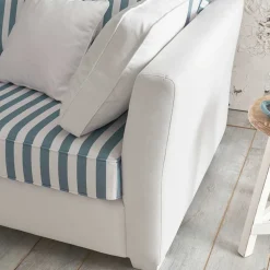 Sofa blau weiß gestreift Nalyva