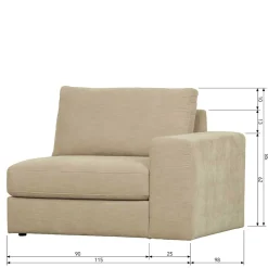 Sofa Element mit Armlehne rechts Pilamonia