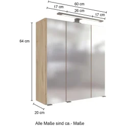 Spiegelschrank mit LED Longos
