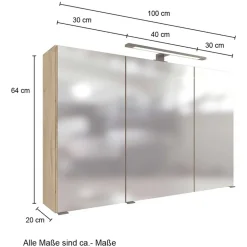 Spiegelschrank mit LED Longos