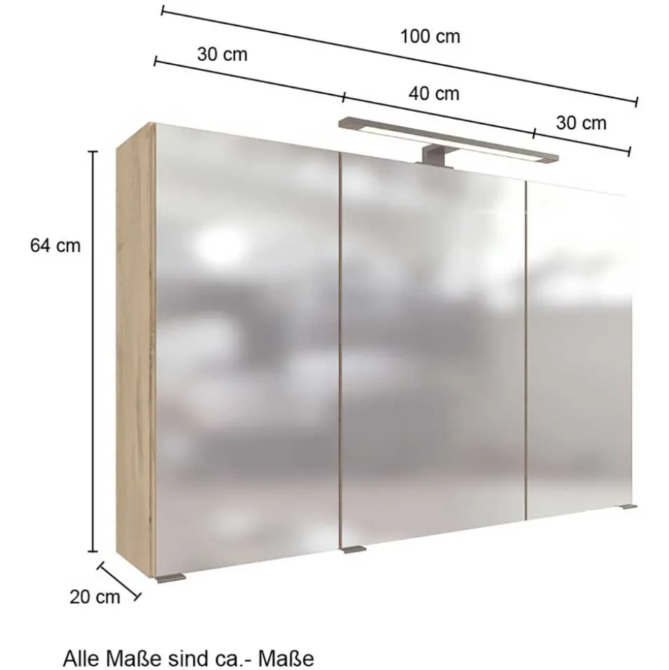 Spiegelschrank mit LED Longos