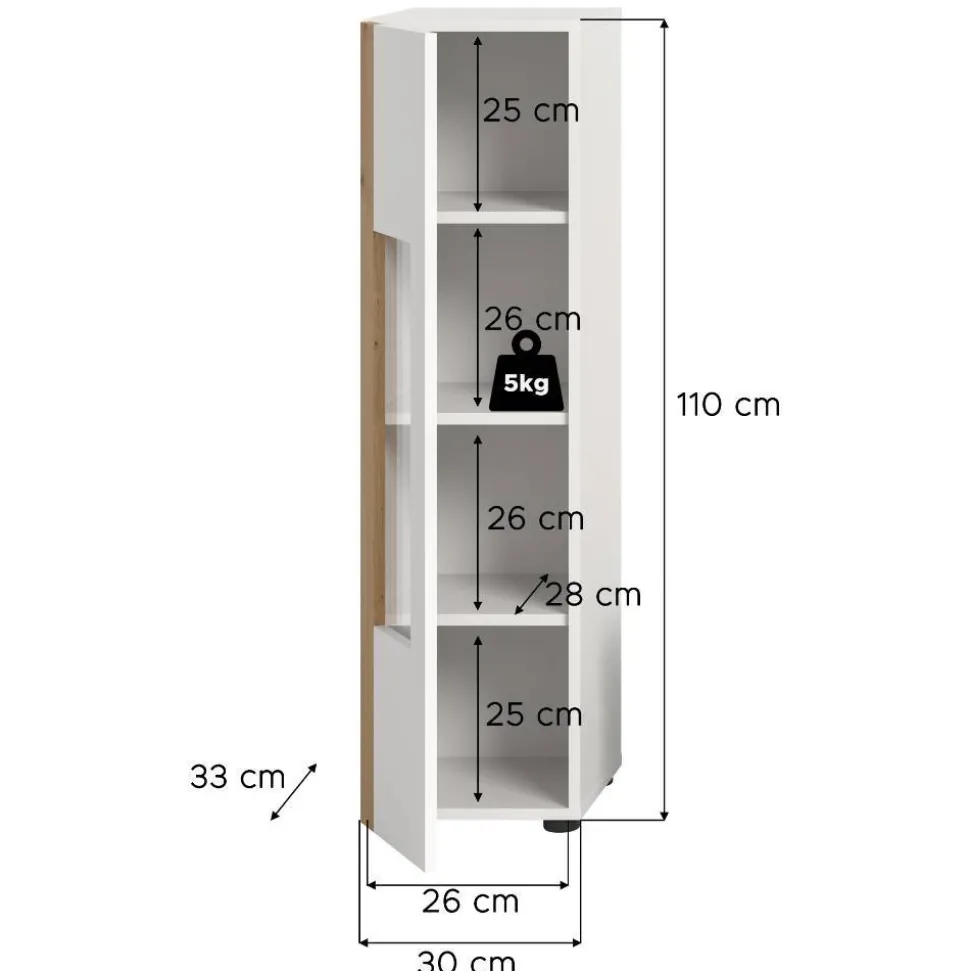 Stauraumvitrine Diego
