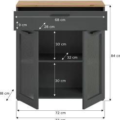 Stauraumvitrine Riusa