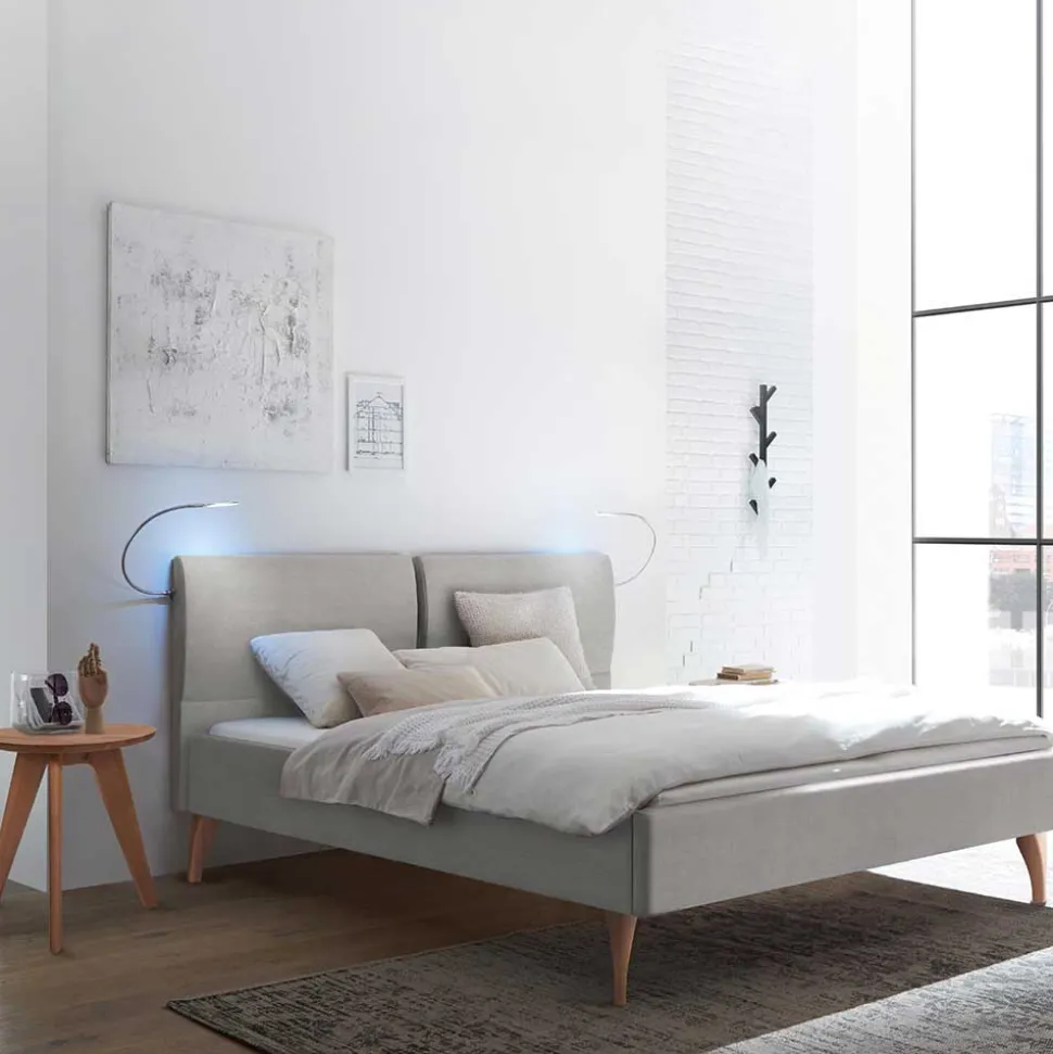 Stoff Polster Doppel Bett Hero