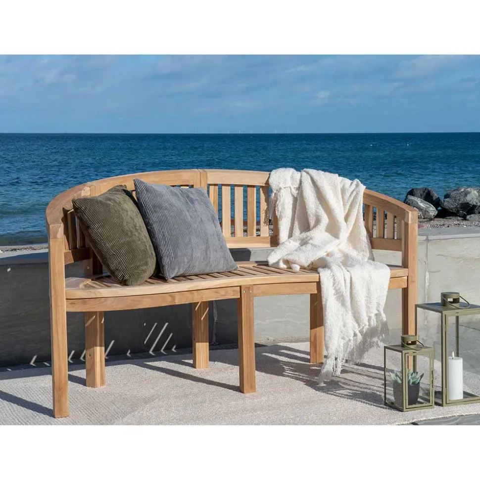Teak Gartenbank Blou