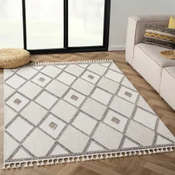 Teppich Beige und Weiß Abbie