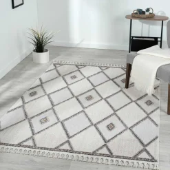 Teppich Beige und Weiß Abbie