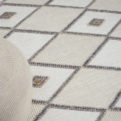 Teppich Beige und Weiß Abbie