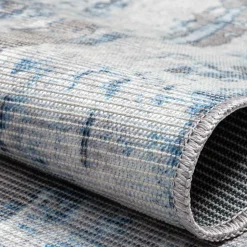 Teppich Creme Blau Pyarco