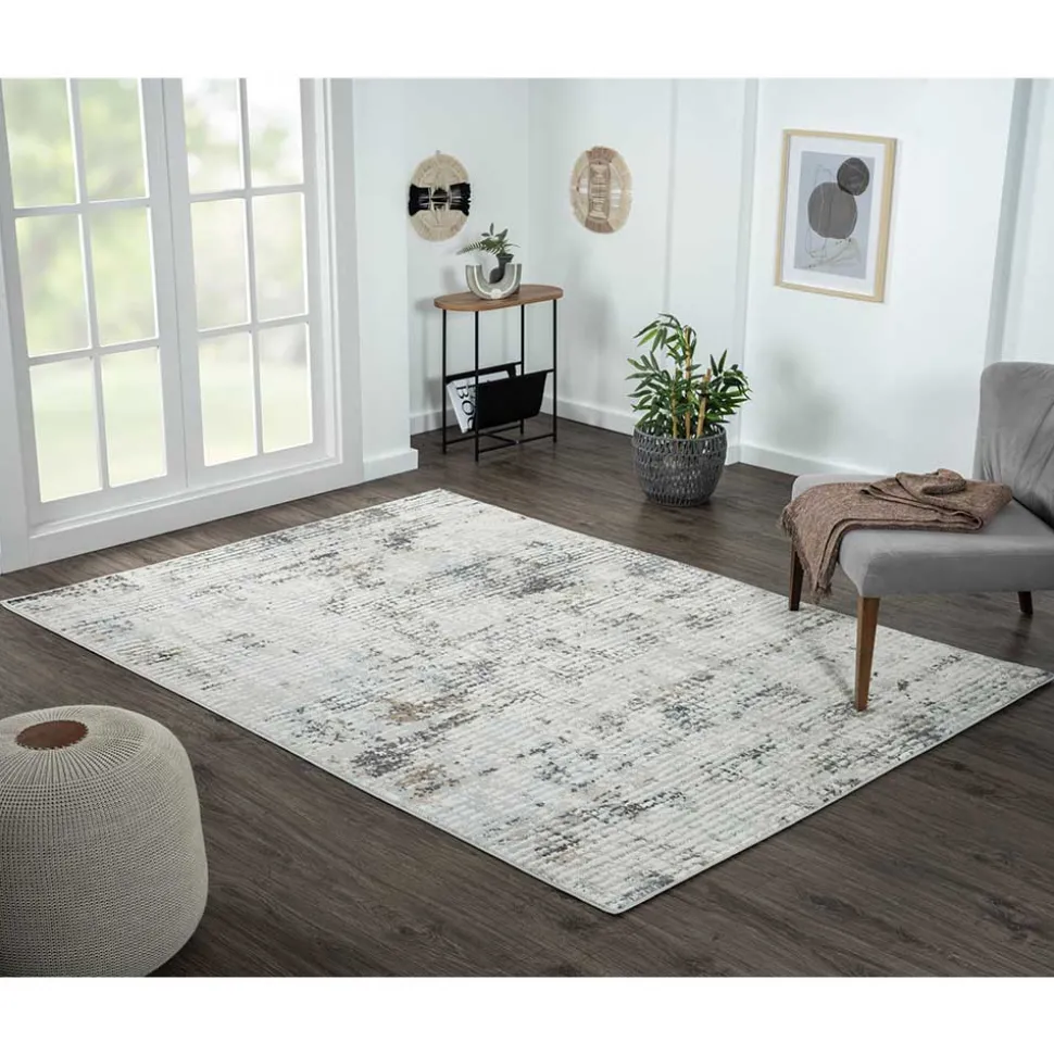 Teppich Hellgrau Creme Symo