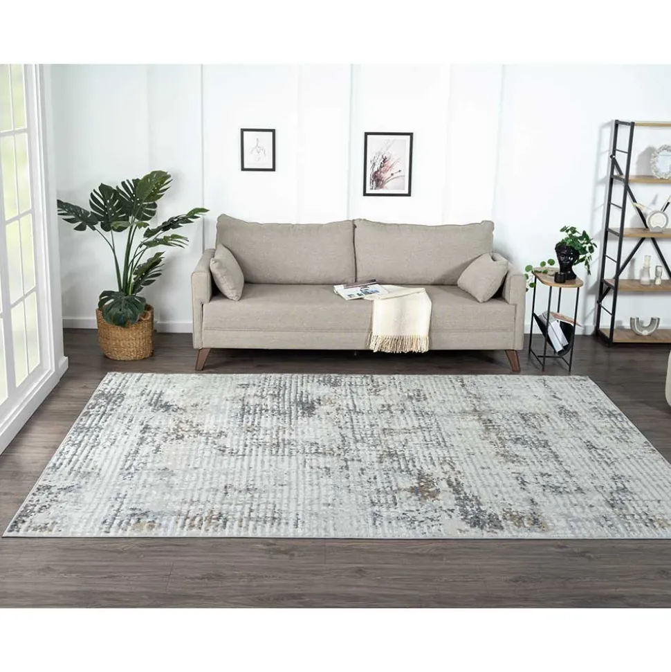 Teppich Hellgrau Creme Symo