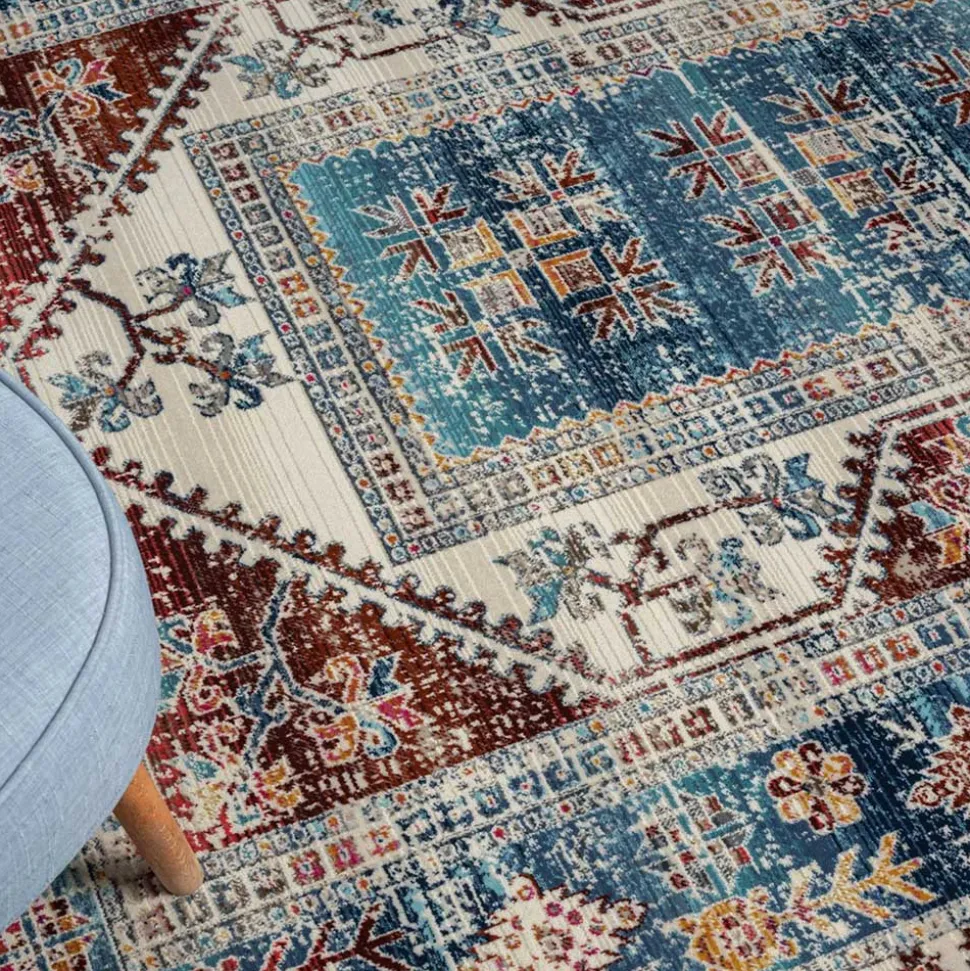 Teppich Vintage Look Kurzflor Miram
